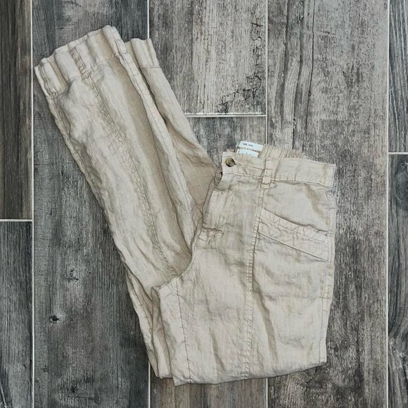Nicole Miller 100% Linen High Waisted Pants - Picture 1 of 7